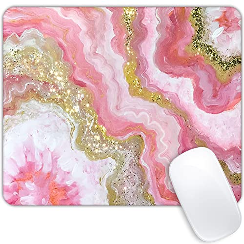 Dazzling Geode Pink Gold Marble