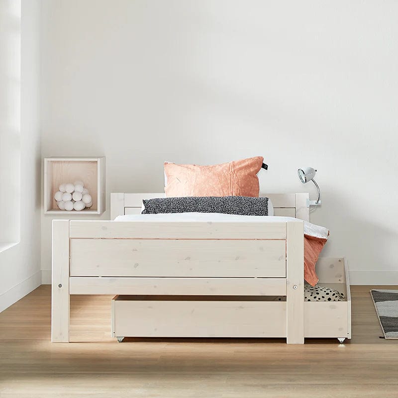 Single Bed Frame 120x200 cm - Comfortable and Durable for Small Spaces, Perfect for Kids Rooms, Guest Rooms, and Apartments