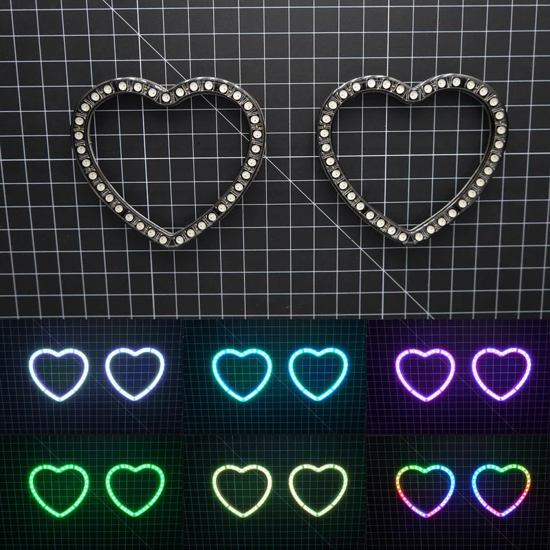Heart Halo Rings | Multicolor Flow Series Stackable Rings for Women - Perfect for Valentine's Day, Anniversary Gifts & Everyday Elegance