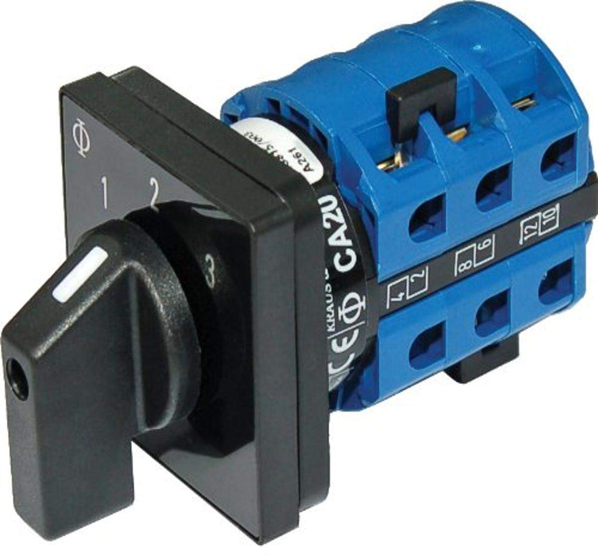 Blue Sea Systems 9010 AC Rotary Switch - 3-Position OFF/ON 120V 30A Beige Marine Grade for Boats, RVs & Electrical Panels