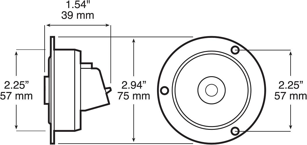 Piranha LED M195FR Red Flange Mount 2 LED Clearance & Side Marker Light - Heavy Duty Truck & Trailer Lighting for Enhanced Road Safety