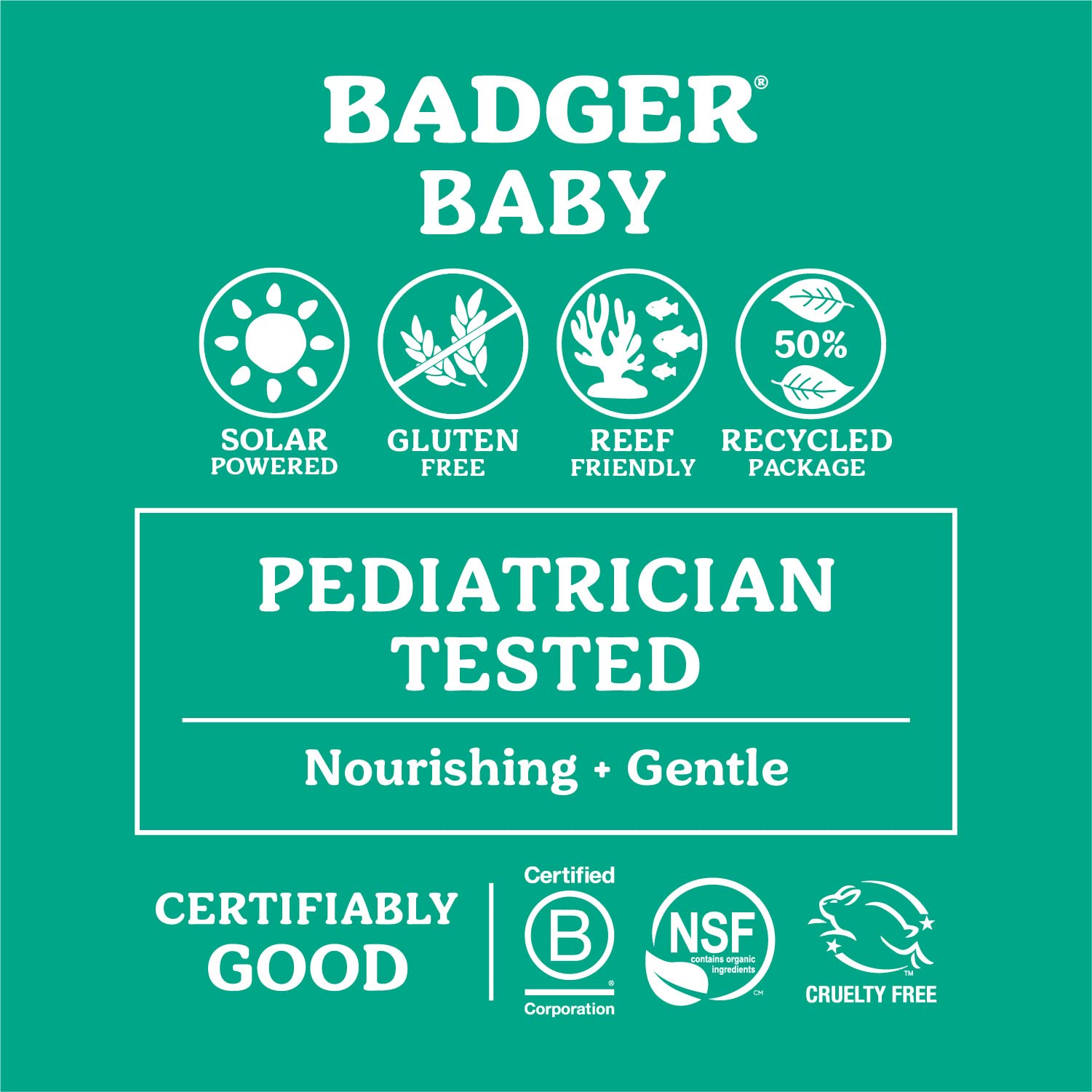 Badger Baby Bundle - SPF 40 Mineral Sunscreen for Babies, Chamomile & Lavender Baby Wash, Organic Diaper Rash Cream, Baby Oil & Balm - Pediatrician Tested Sunblock & Moisturizer for Newborns & Infants - Perfect for Daily Skincare, Sun Protection & Diaper Change Care