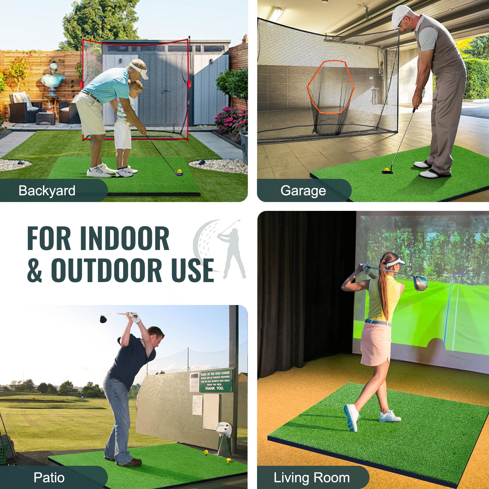 VEVOR Golf Practice Hitting Mat - Premium Artificial Turf for Indoor & Outdoor Golf Training, Driving Range, Backyard, and Home Use