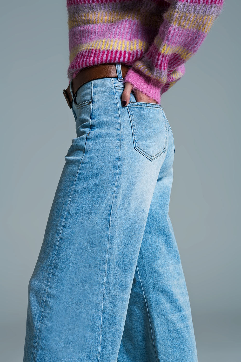 Vintage Washed Mom Jeans - High Waist Wide Leg Denim Pants for Women | Casual Outfit, Street Style & Everyday Comfort