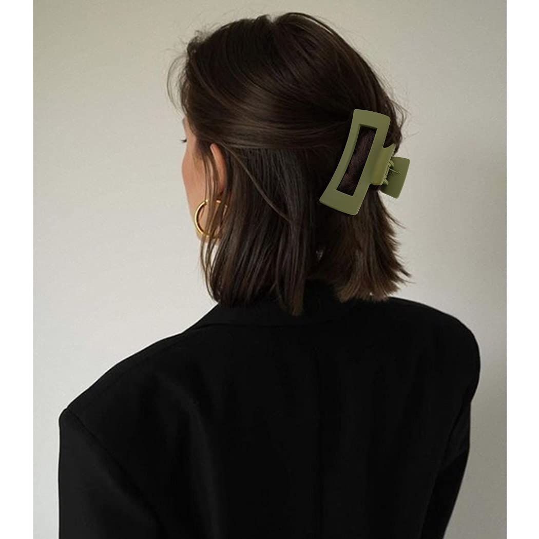 Canitor 4 PCS Hair Claw Clips - Strong Hold Matte French Design Banana Jaw Non-Slip Hair Clips for Women with Thick Hair | Perfect for Updos, Ponytails & Everyday Hairstyles