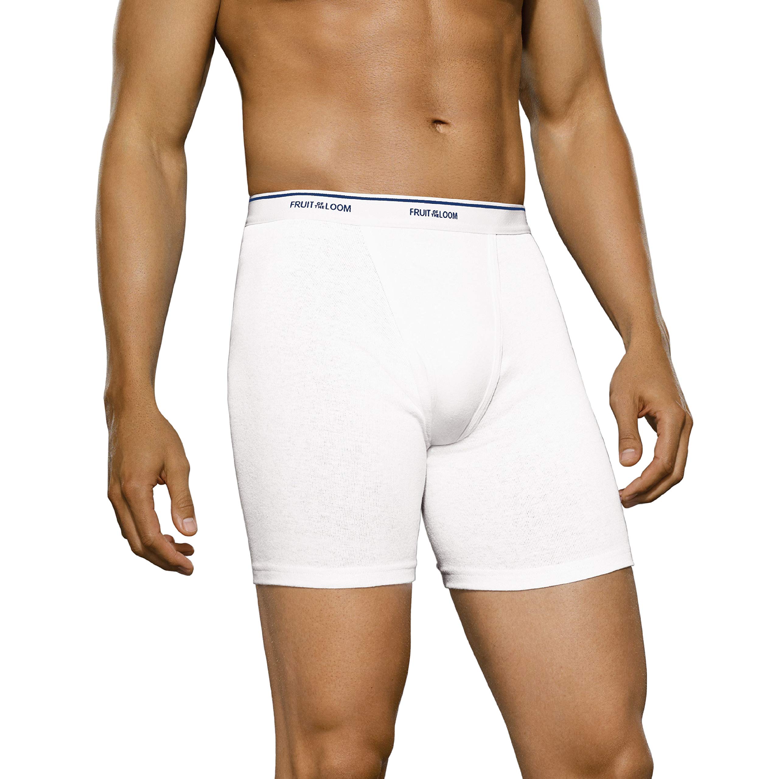 Fruit of the Loom Men's No Ride Up Boxer Briefs - Comfortable Cotton Underwear for Everyday Wear, Workout & Sports