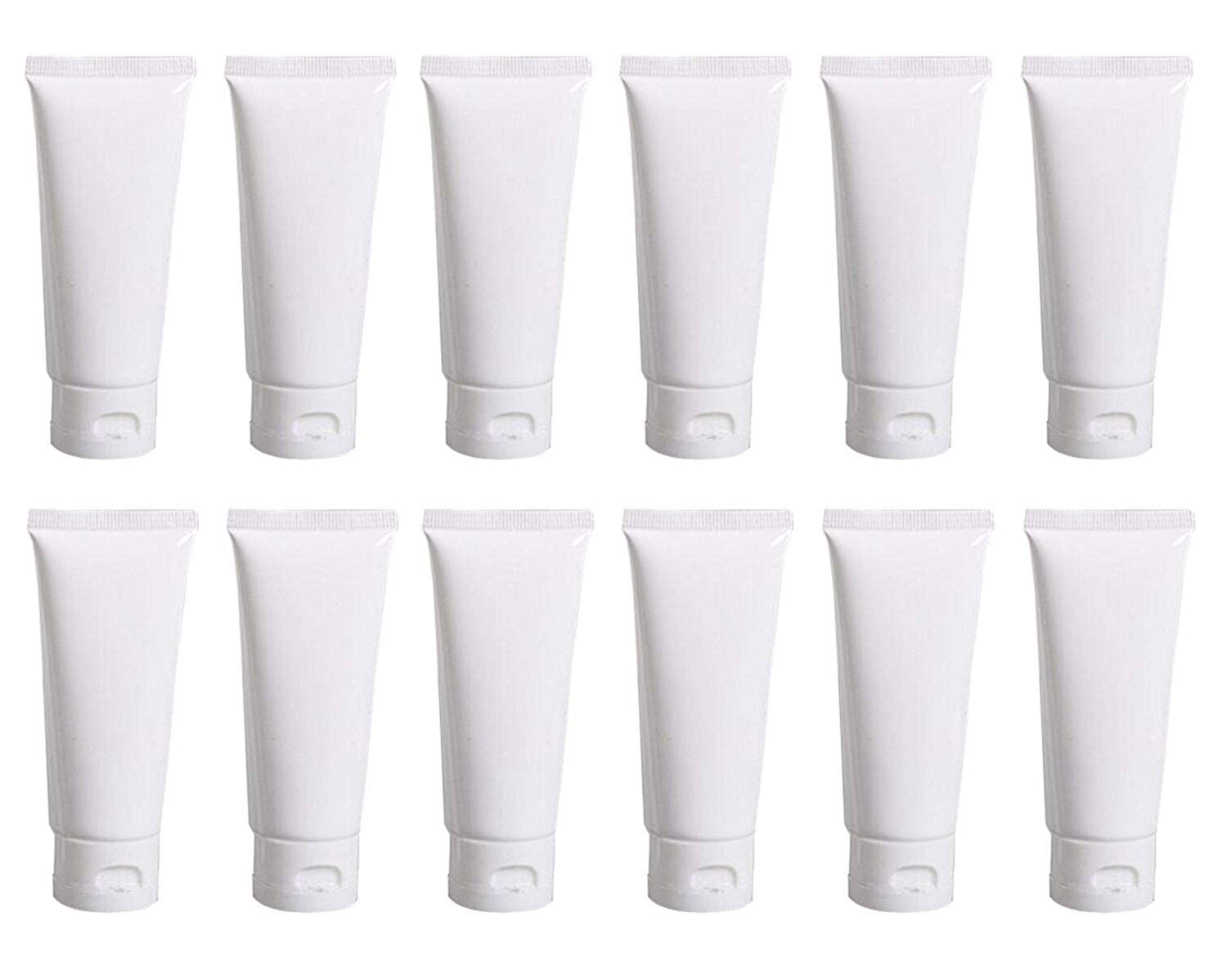 12PCS Refillable Plastic Soft Tubes - 30ml Empty Cosmetic Containers for Travel, Lotion, Lip Balm, Shower Gel & Shampoo | Leak-Proof Sample Bottles for Makeup, Skincare & Toiletries | Perfect for DIY, Travel Kits & Home Organization