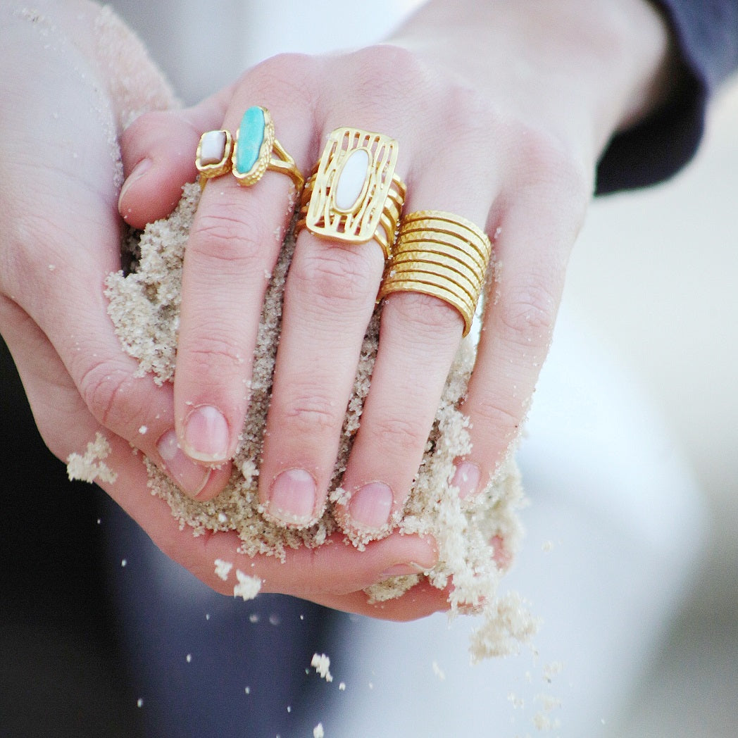 Trendy Deco Wire Stackable Rings for Women - Minimalist Boho Jewelry Set for Layering & Everyday Wear