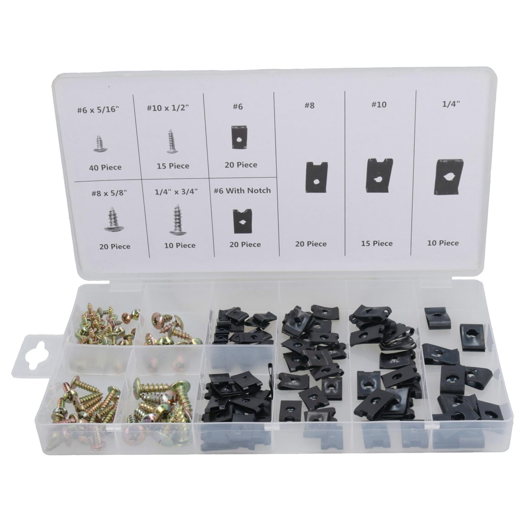 170pc U Clips & Screws - Car Interior Trim Panel Fasteners for Easy Installation