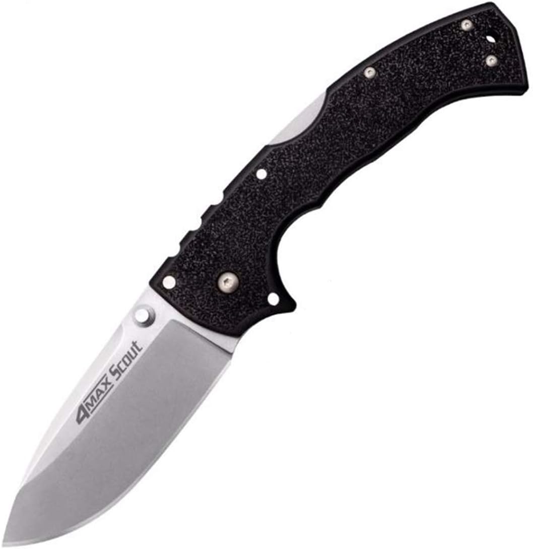 Cold Steel 4 Max Scout Folding Knife - 4 Inch Blade, 10 Inch Overall Length - Premium EDC Knife for Camping, Hunting & Outdoor Survival