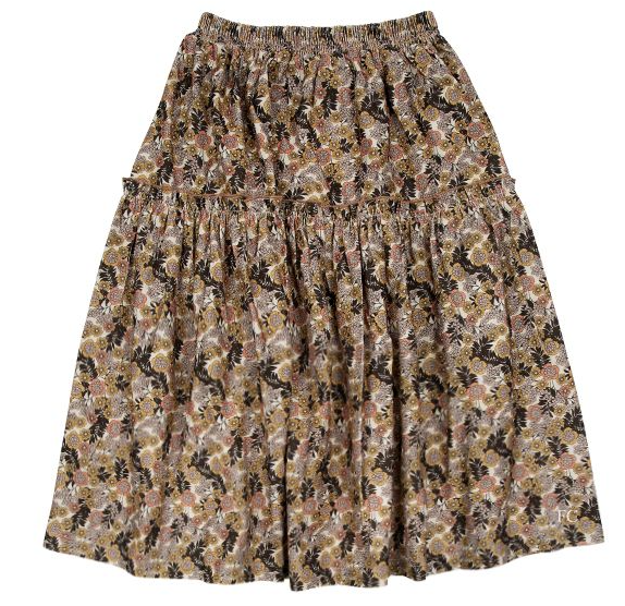 CERA UNA VOLTA MARZIA Skirt for Girls Age 10-16 Years | Floral Print A-Line Skirt | Perfect for School, Parties & Special Occasions