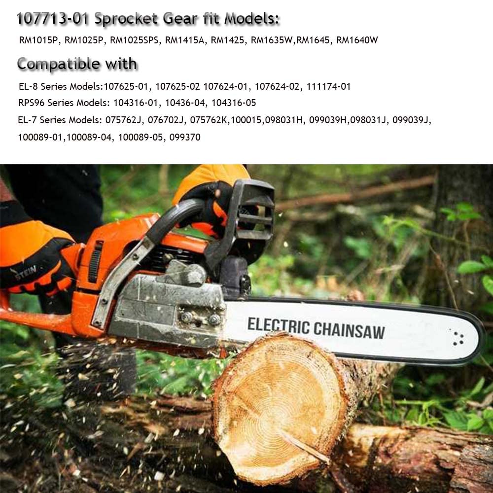Remington Electric Chainsaw Sprocket Gear Replacement 107713-01 & 717-04749 - 2 Pack Inner Gear Set for Smooth Chainsaw Operation - Perfect for DIY Wood Cutting and Tree Trimming