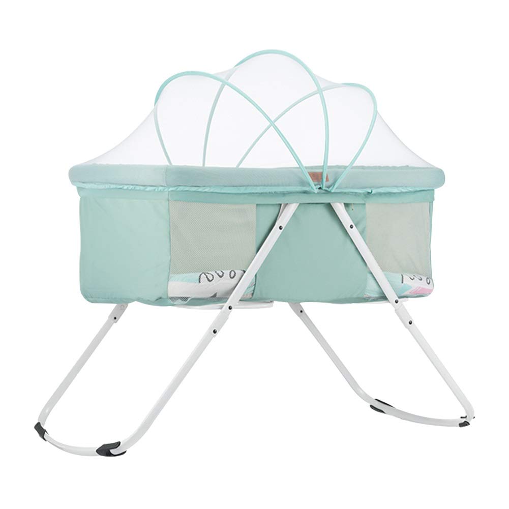 **XJJUN Universal Baby Rocking Crib Mosquito Net - Breathable Mesh, Formaldehyde-Free, Safe & Odorless - 3 Colors, 2 Styles (Green-A, 105x30x70cm) - Perfect for Nursery, Outdoor & Travel Use**