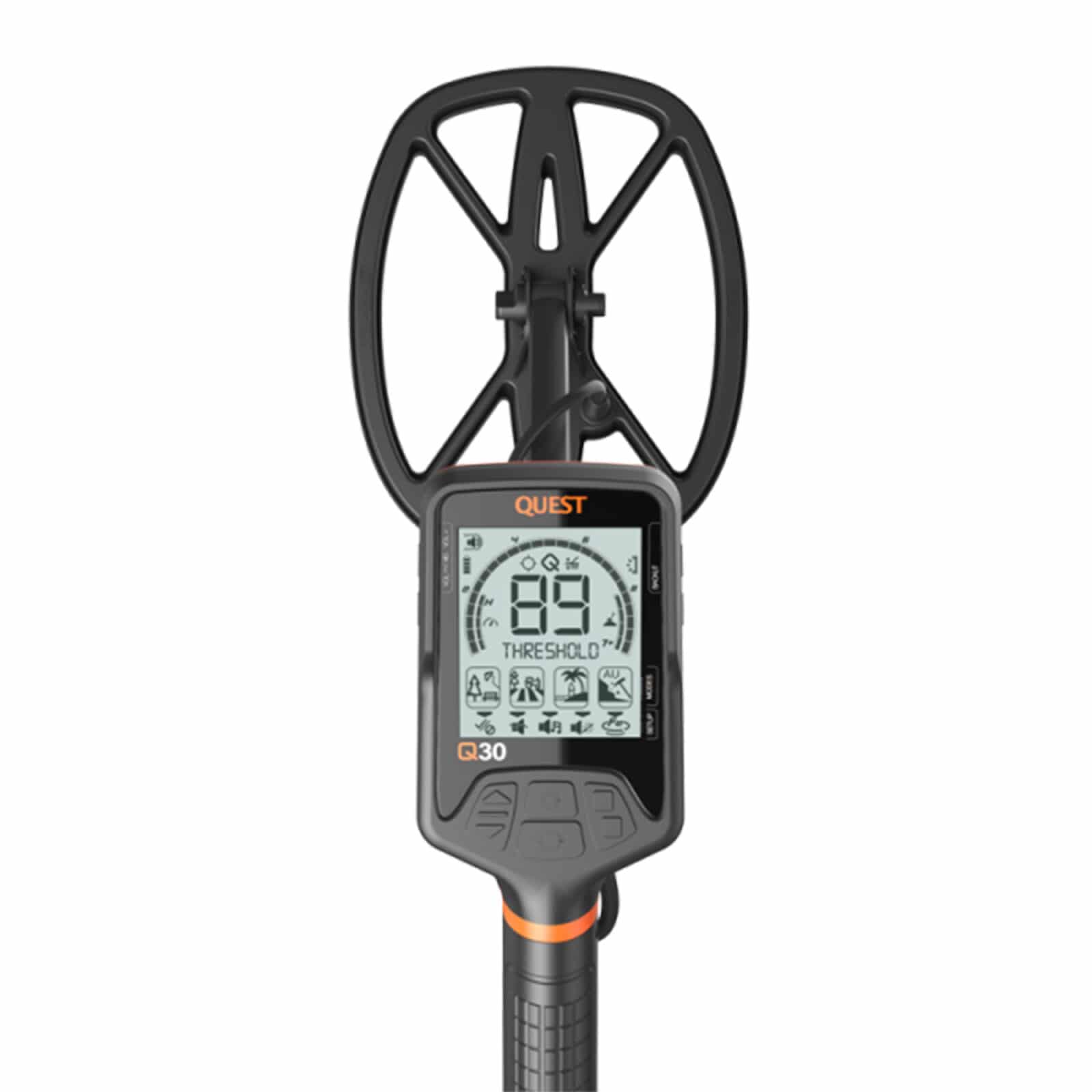 Quest Q30+ Metal Detector with Wireless Headphones & RaptorX TurboD 9x11 Coil - Professional Gold & Treasure Hunting for Beach, Park & Outdoor Adventures
