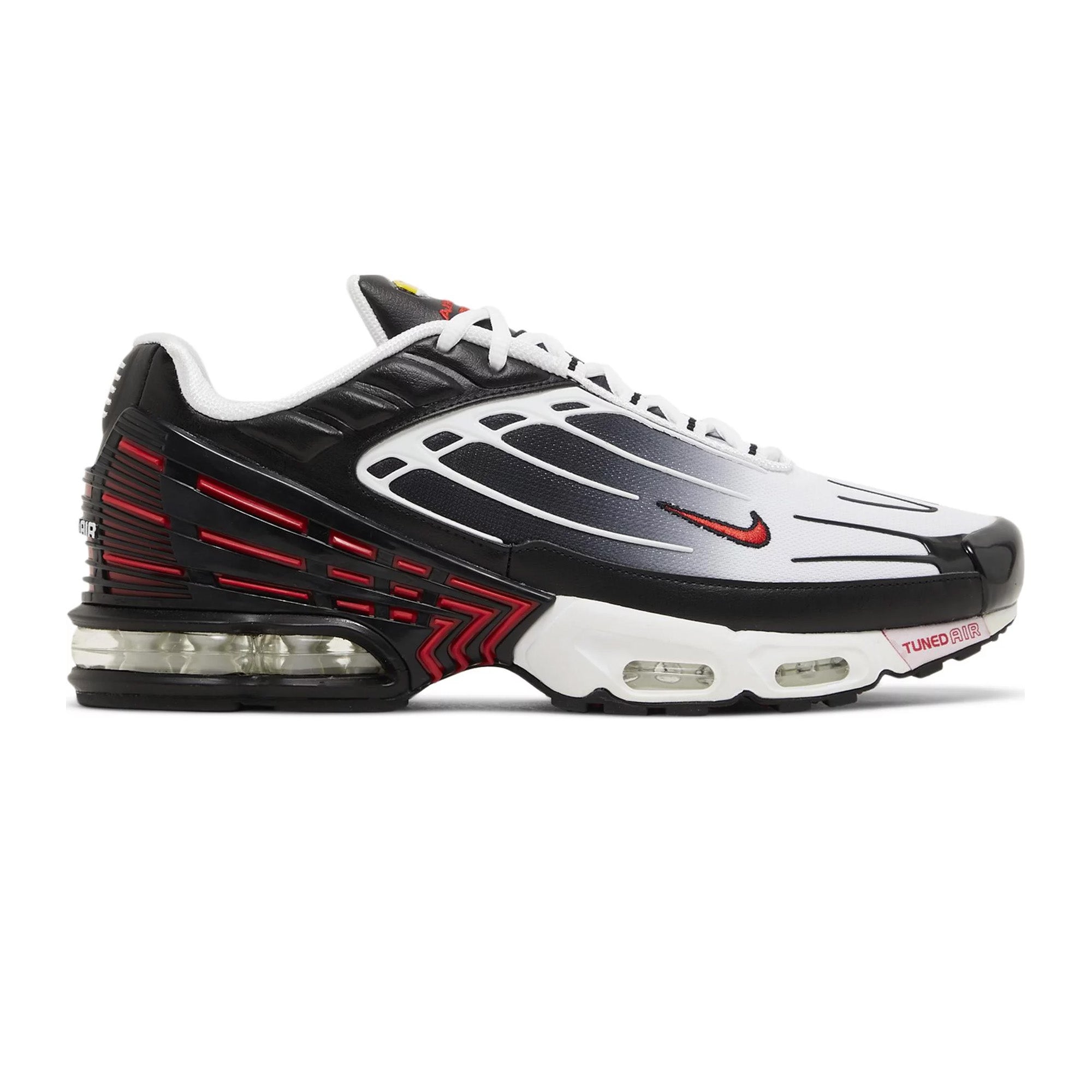 Nike Air Max TN Plus 3 Men's Running Shoes - Black/Red (2021) | Comfortable Cushioned Sneakers for Jogging, Gym Workouts & Casual Wear
