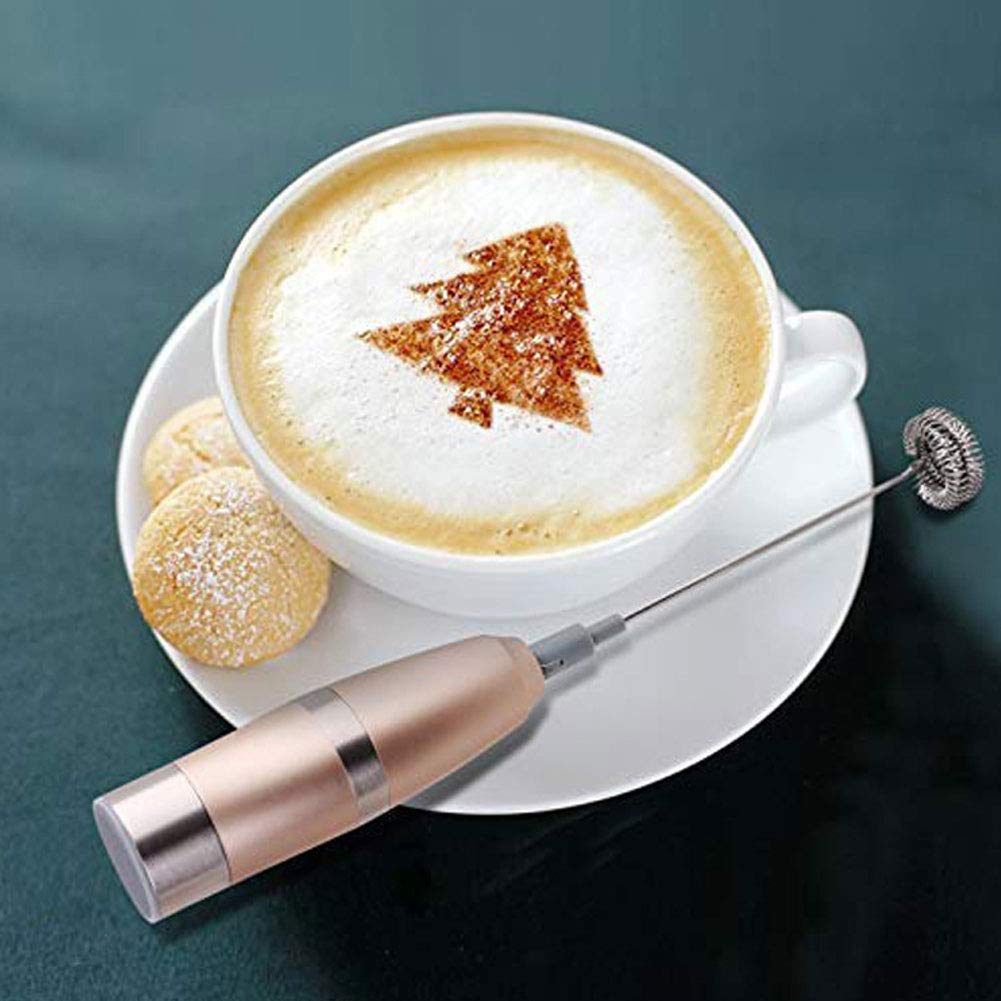 Electric Milk Frother & Mixer for Coffee, Smoothies, Whipped Cream - Handheld Foam Maker & Egg Beater for Home Kitchen - Perfect for Lattes, Cappuccinos, Hot Chocolate & Desserts