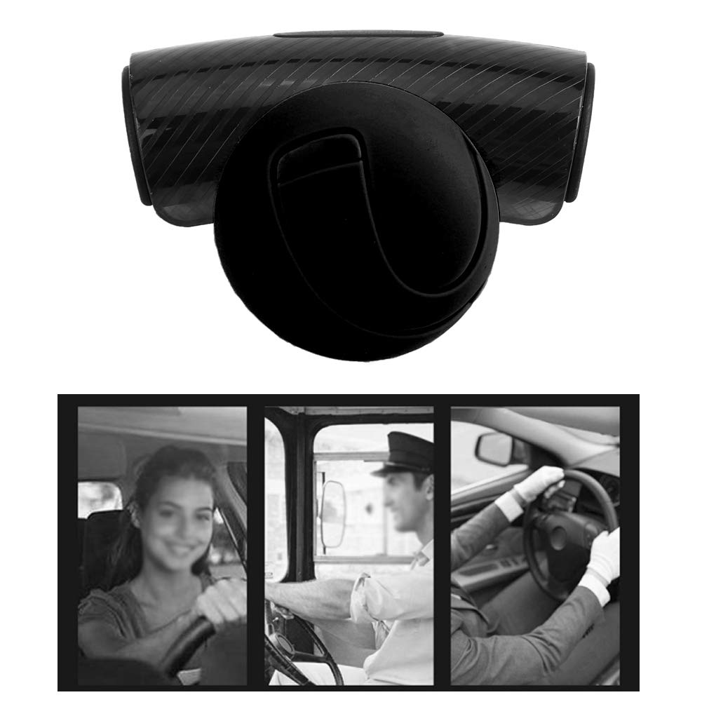 Universal Car Steering Wheel Spinner Knob - Power Handle Ball for Easy Steering & Wheel Booster (Black) - Perfect for Trucks, RVs & Vehicles with Limited Mobility