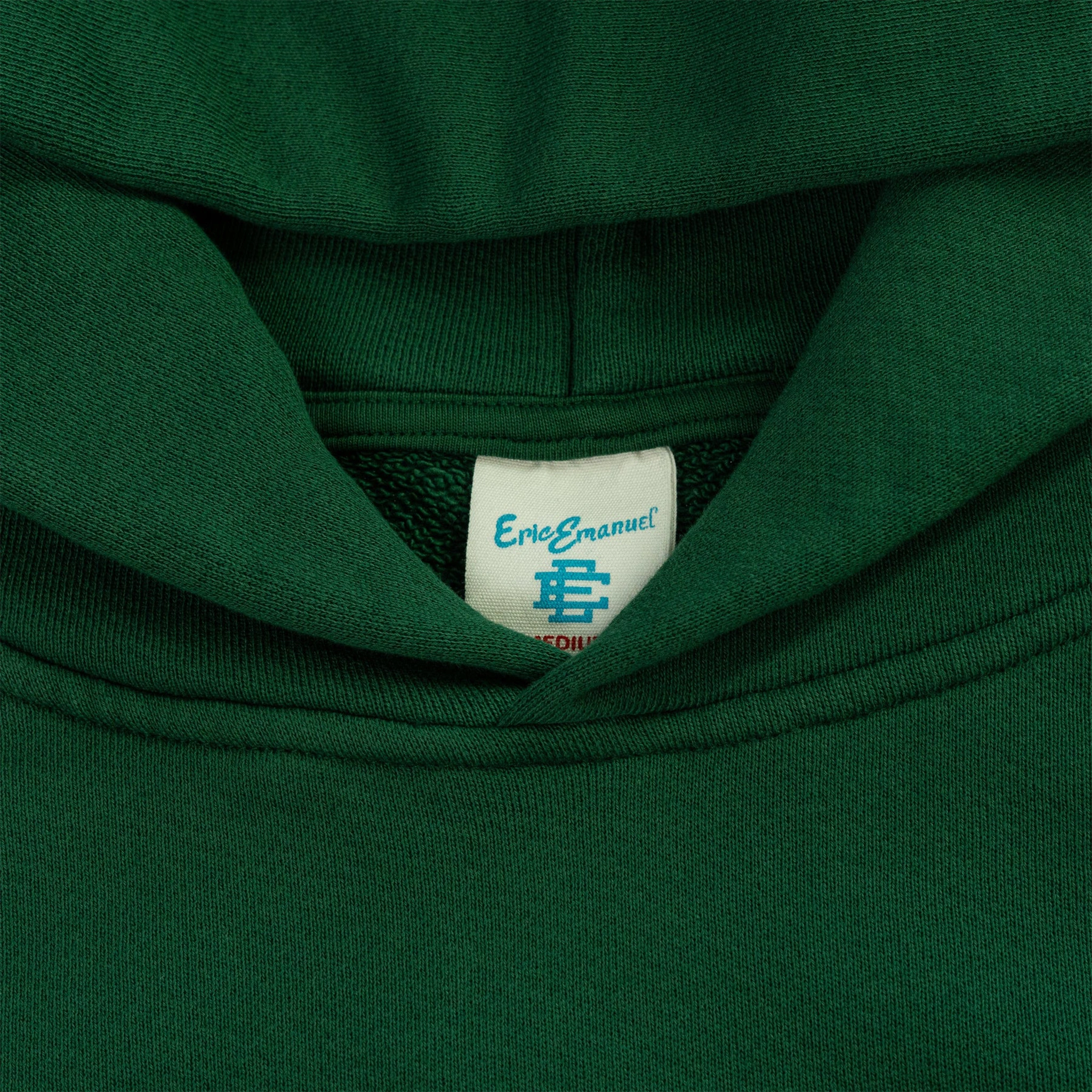 Eric Emanuel EE Basic Green White Hoodie - Men's Casual Pullover Sweatshirt for Streetwear & Lounge | Perfect for Gym, Outdoors & Everyday Comfort