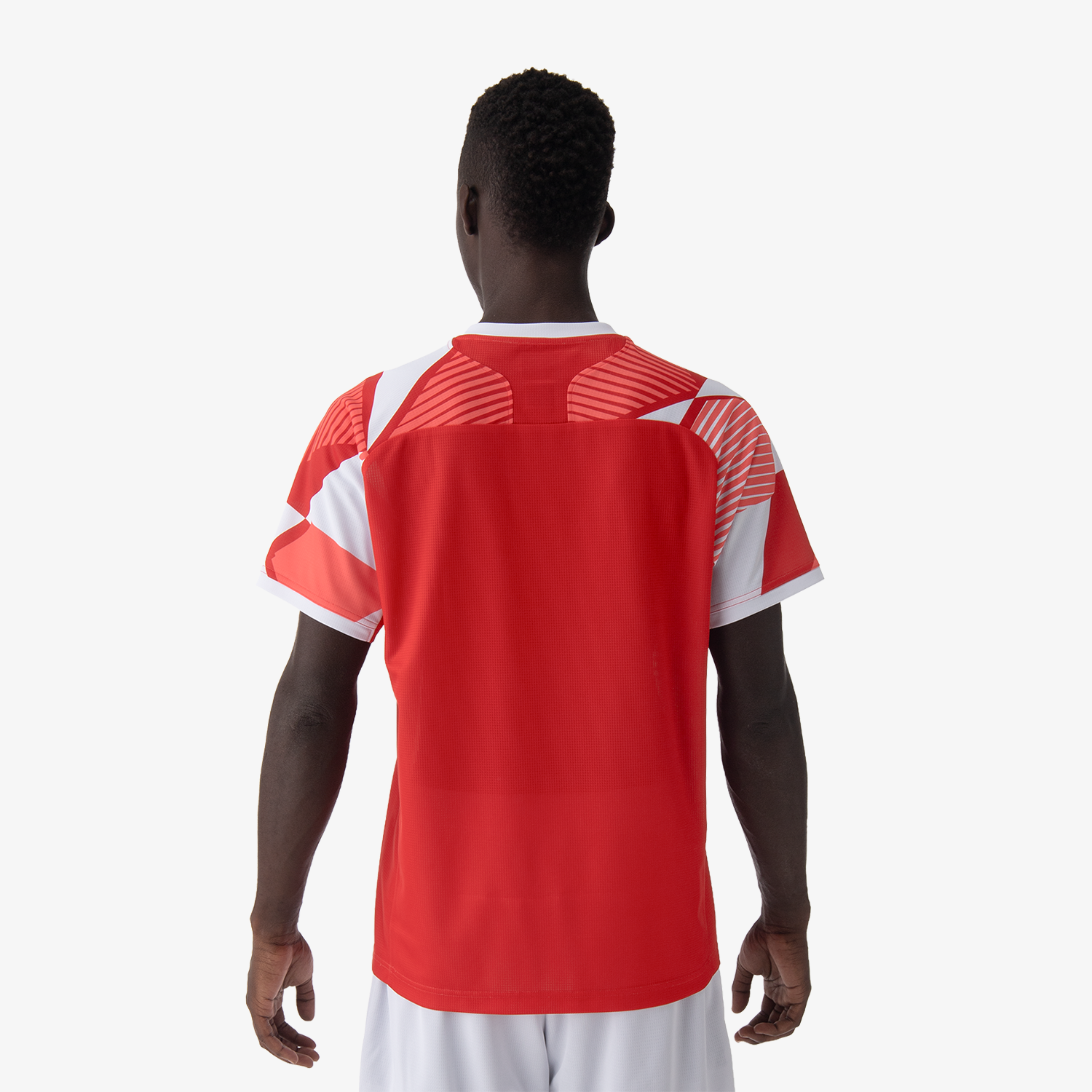 Yonex Men's Crew Neck Performance Tennis Shirt 10635 - Moisture Wicking, Breathable Fabric (Tango Red) - Perfect for Tennis, Badminton & Casual Wear