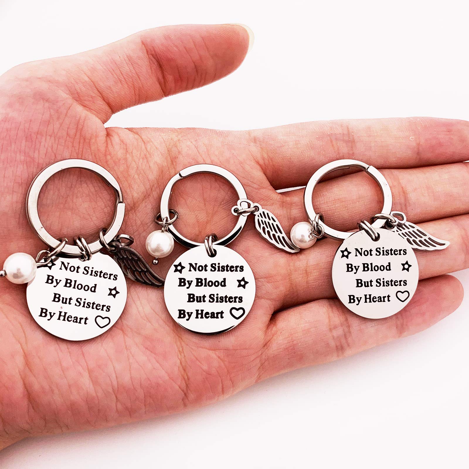 Sister Keychain Set - 3 Pcs Friendship Gifts for Women - Perfect for Christmas & Best Friends