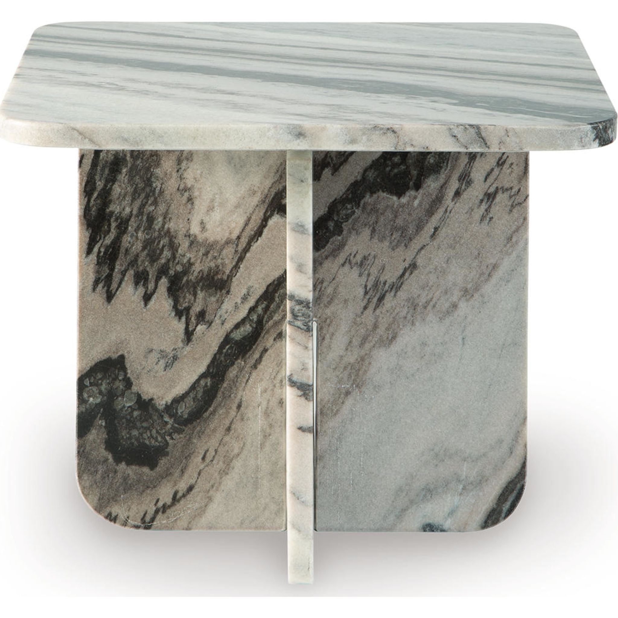 Baretton Accent Table - Modern Side Table for Living Room, Bedroom & Office - Black/White/Taupe Finish - Perfect for Home Decor & Small Space Furniture
