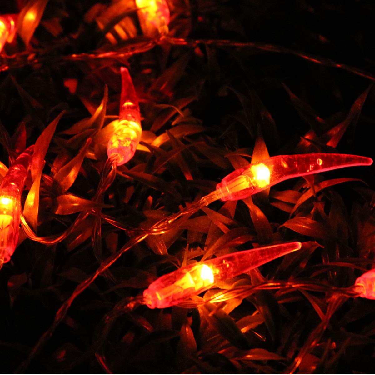 100 LED Red Chili String Lights - 33ft Plug-in Fairy Lights with 8 Modes for Wedding, Party, Christmas & Chinese New Year Decorations | Indoor & Outdoor Festive Lighting for Home, Garden, and Holiday Celebrations