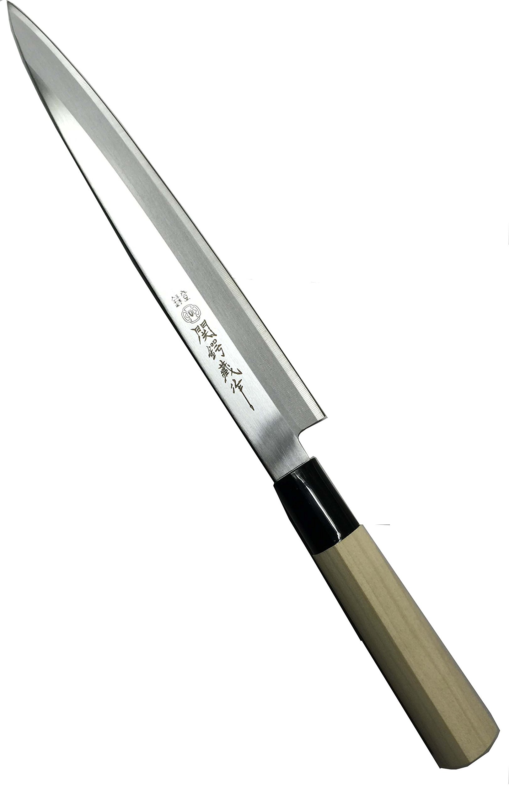 Premium Japanese Stainless Steel Sushi & Sashimi Knife - Professional Chef Grade Kitchen Tool for Slicing Raw Fish, Making Rolls & Asian Cuisine