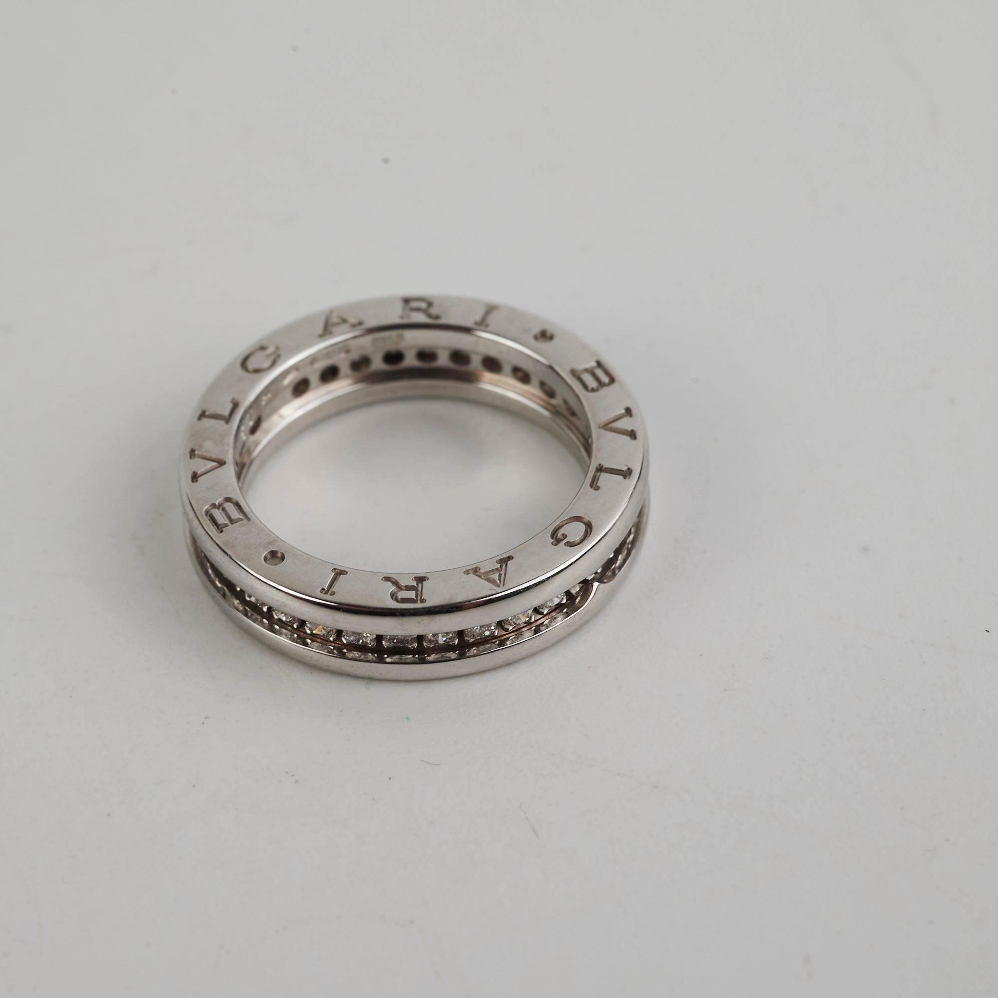 Bvlgari B.Zero1 Diamond Ring in 18K White Gold - Size 52 (US 6) for Women | Luxury Wedding, Engagement & Anniversary Jewelry Gift