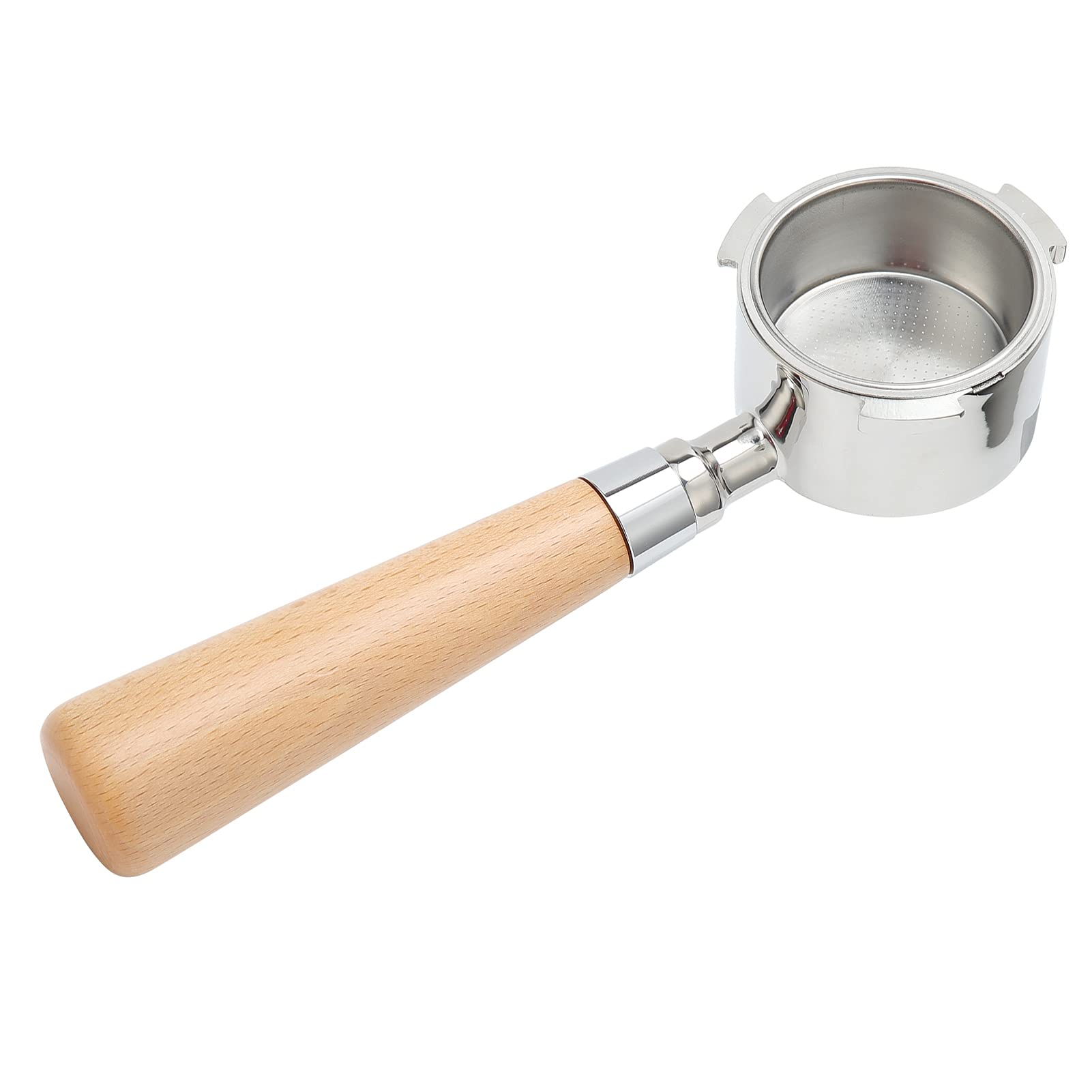 Premium 54mm Bottomless Portafilter with Beech Wood Handle - Compatible with Espresso Machines for Home & Commercial Use | Perfect for Baristas & Coffee Enthusiasts | Ideal for Latte Art & Specialty Coffee Brewing
