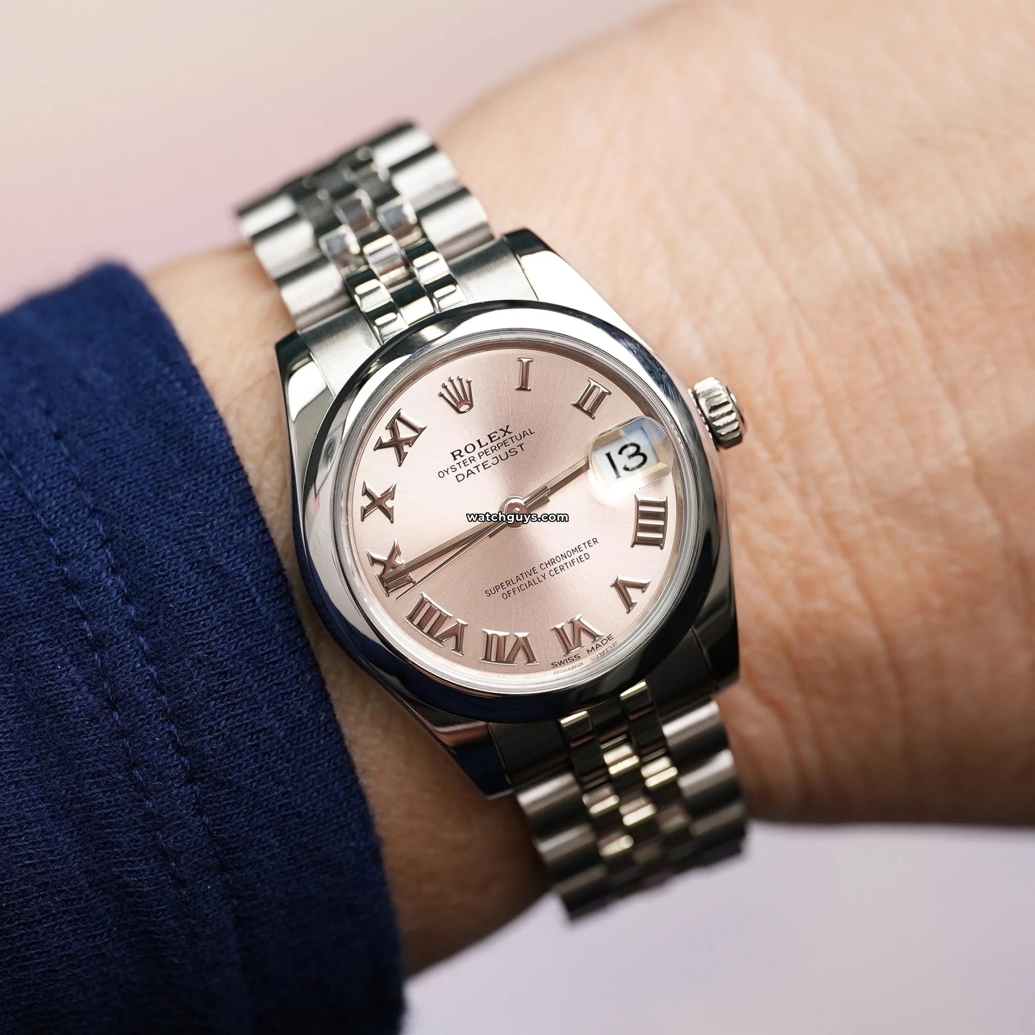 Rolex Datejust 178240 Women's Watch - Pink Roman Dial & Jubilee Bracelet - Luxury Dress Watch for Business & Formal Occasions
