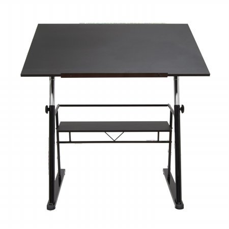 Zenith Professional Adjustable Drafting Table - Black | Heavy Duty Art & Architecture Drawing Desk for Artists, Engineers & Students | Perfect for Home Office, Studio & Classroom Use