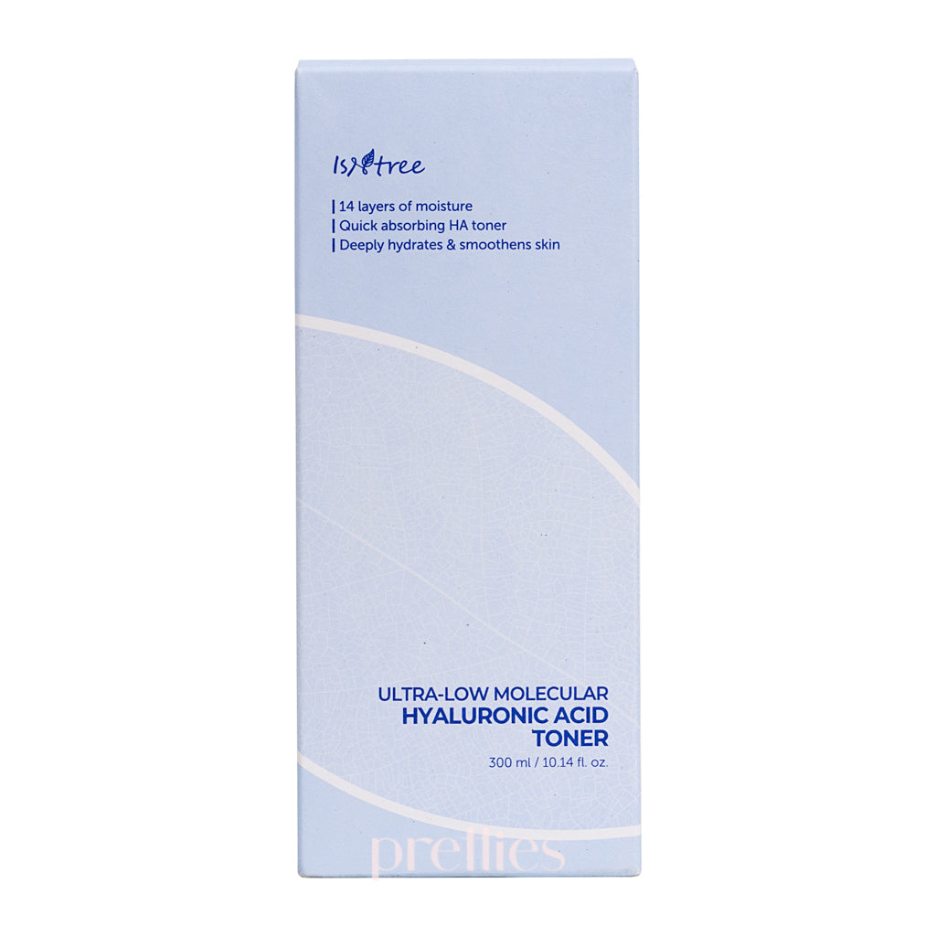 Isntree Ultra Low Molecular Hyaluronic Acid Toner 300ml - Hydrating Facial Toner for Dry & Sensitive Skin | Daily Skincare Routine, Morning & Night Use