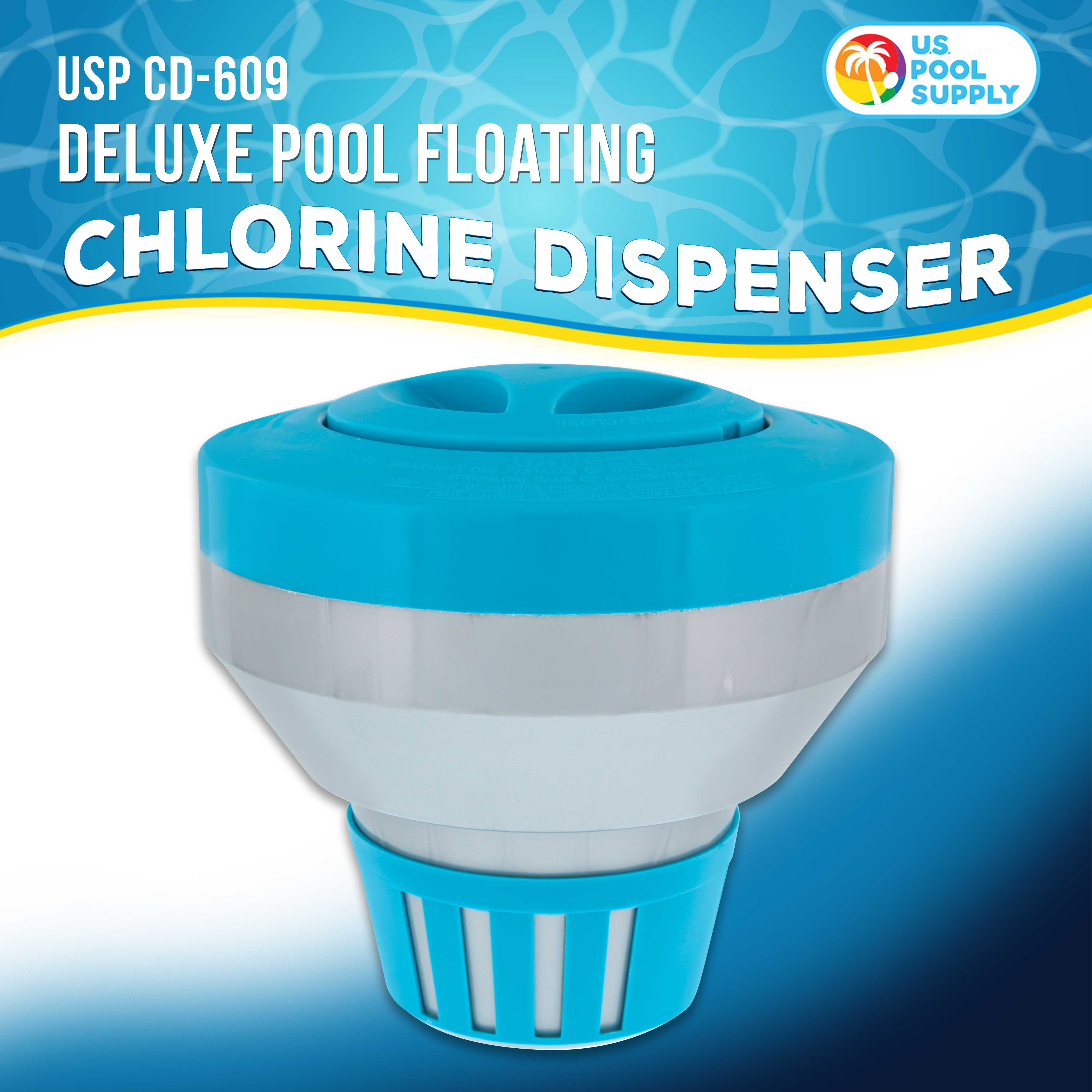 Premium Pool Chlorine Floater Dispenser - Holds 3 Large Tablets (7