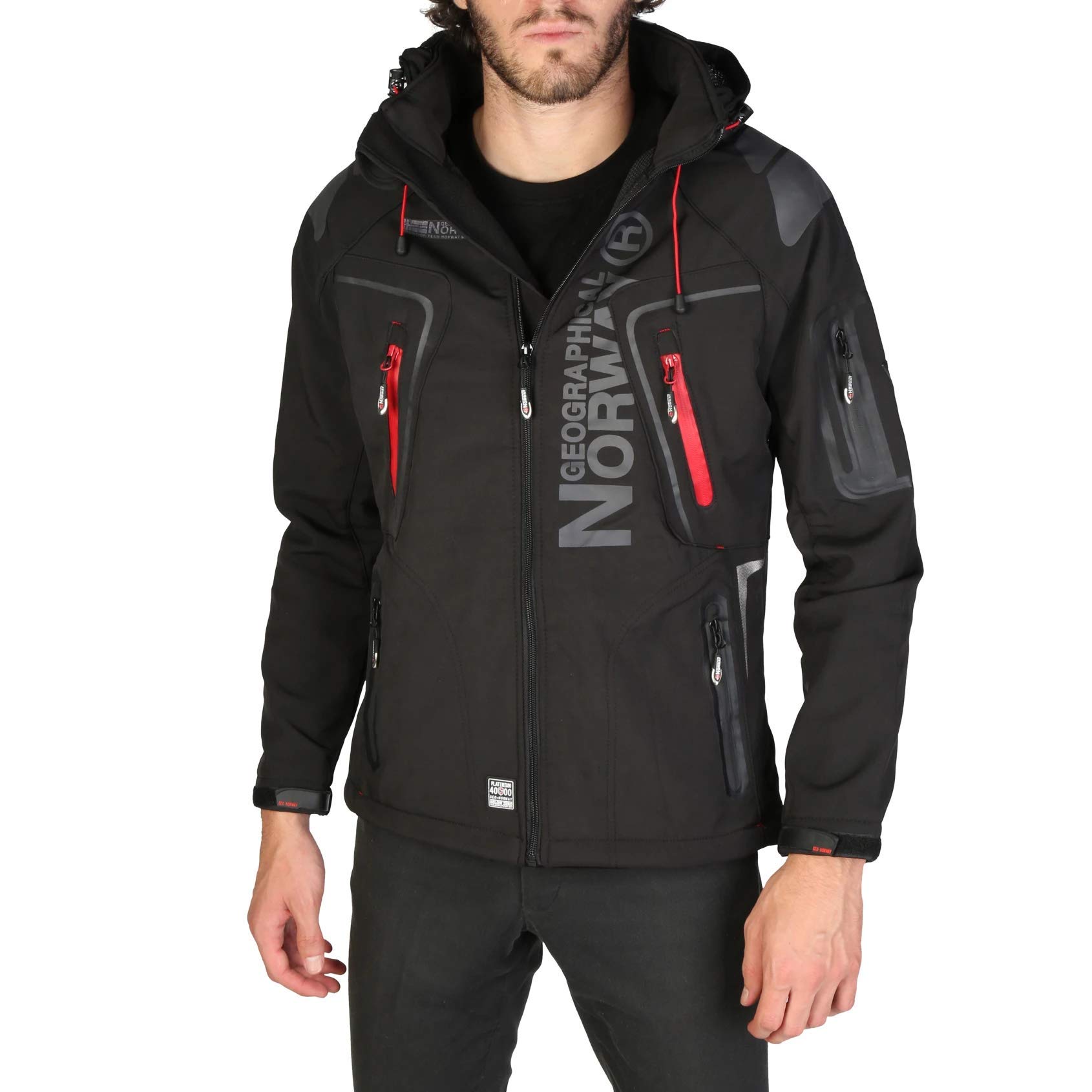 Geographical Norway Techno_Man Jacket - Waterproof Winter Coat for Men, Windproof Ski Jacket with Fleece Lining - Perfect for Hiking, Snowboarding & Outdoor Adventures
