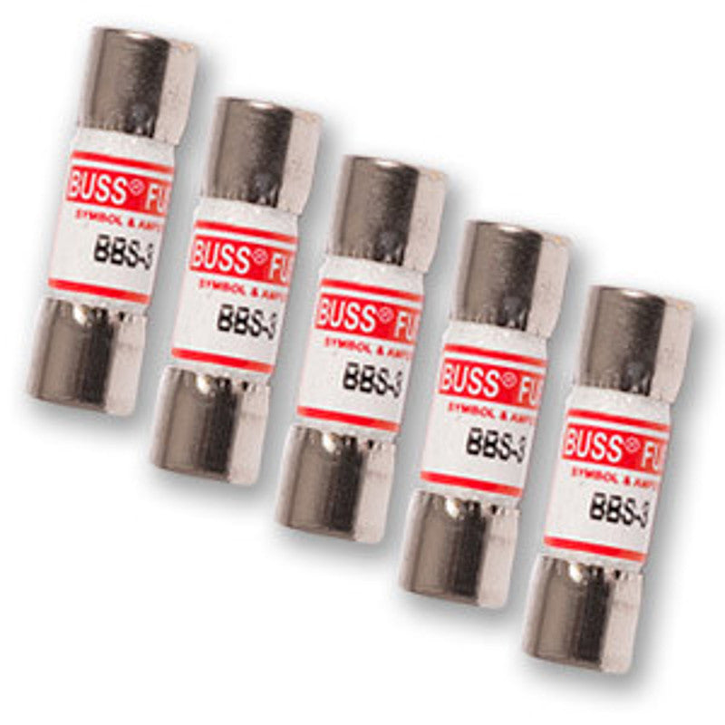 Fluke 871202 3A/600V Fuse - 5 Pack (Item No. 871202) - Ideal for Industrial Equipment, HVAC Systems & Electrical Maintenance