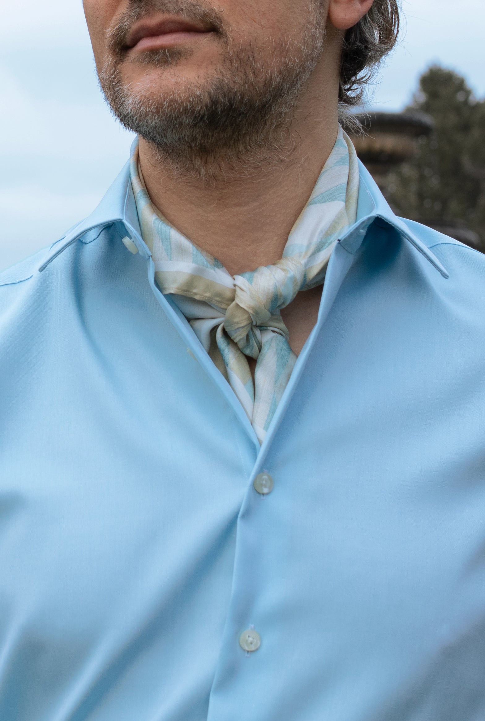 Tri Geo Silk Bandana - Soft & Stylish Fashion Scarf for Women & Men - Perfect for Outdoor Activities, Travel, and Casual Wear