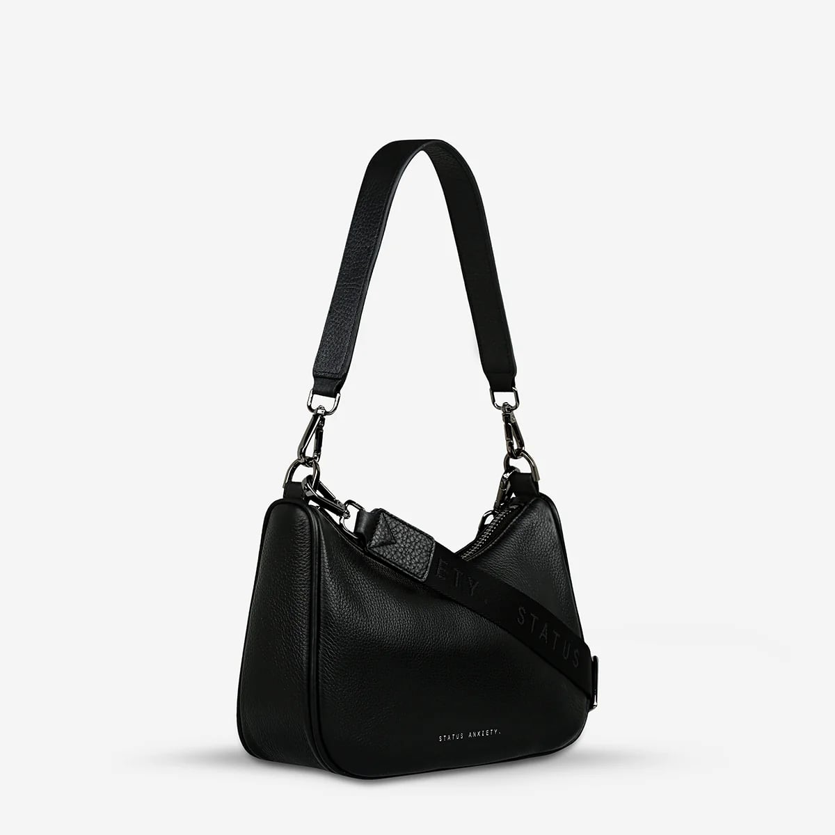 Status Anxiety Look Both Ways Bag - Stylish Black Crossbody Purse for Women | Perfect for Work, Travel & Everyday Use