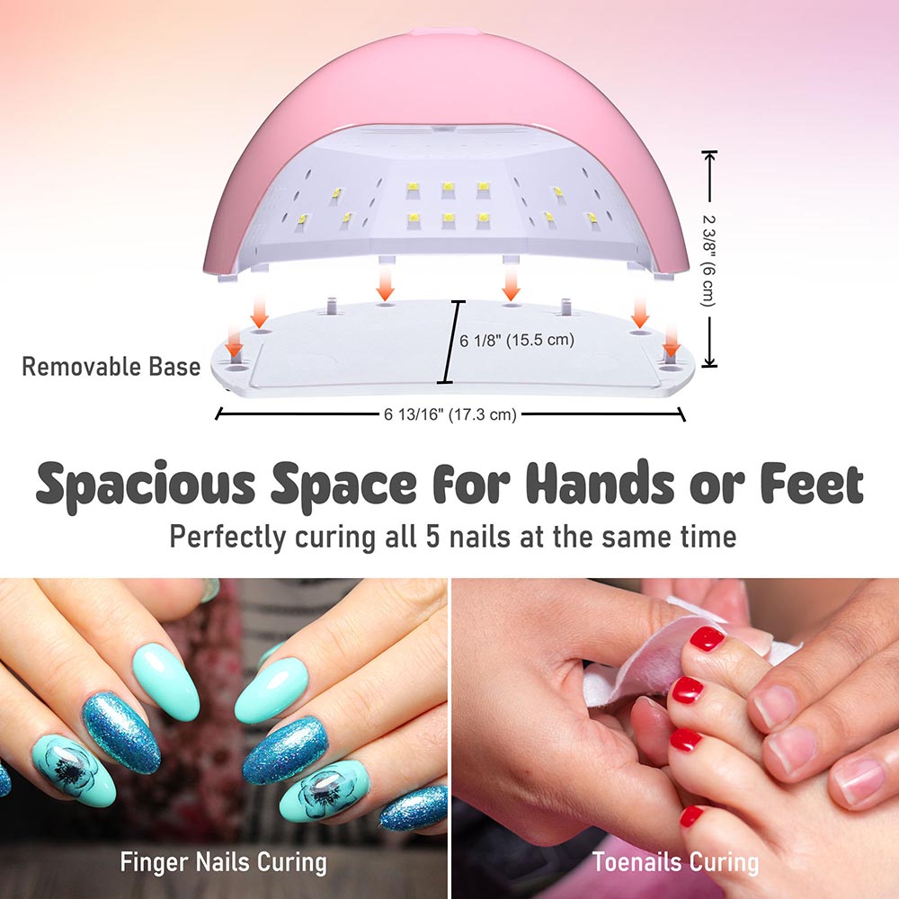 TheLAShop Professional LED Nail Lamp Gel Dryer with Built-in Timer - Fast Curing for Gel Polish, Acrylic Nails & Manicures at Home or Salon