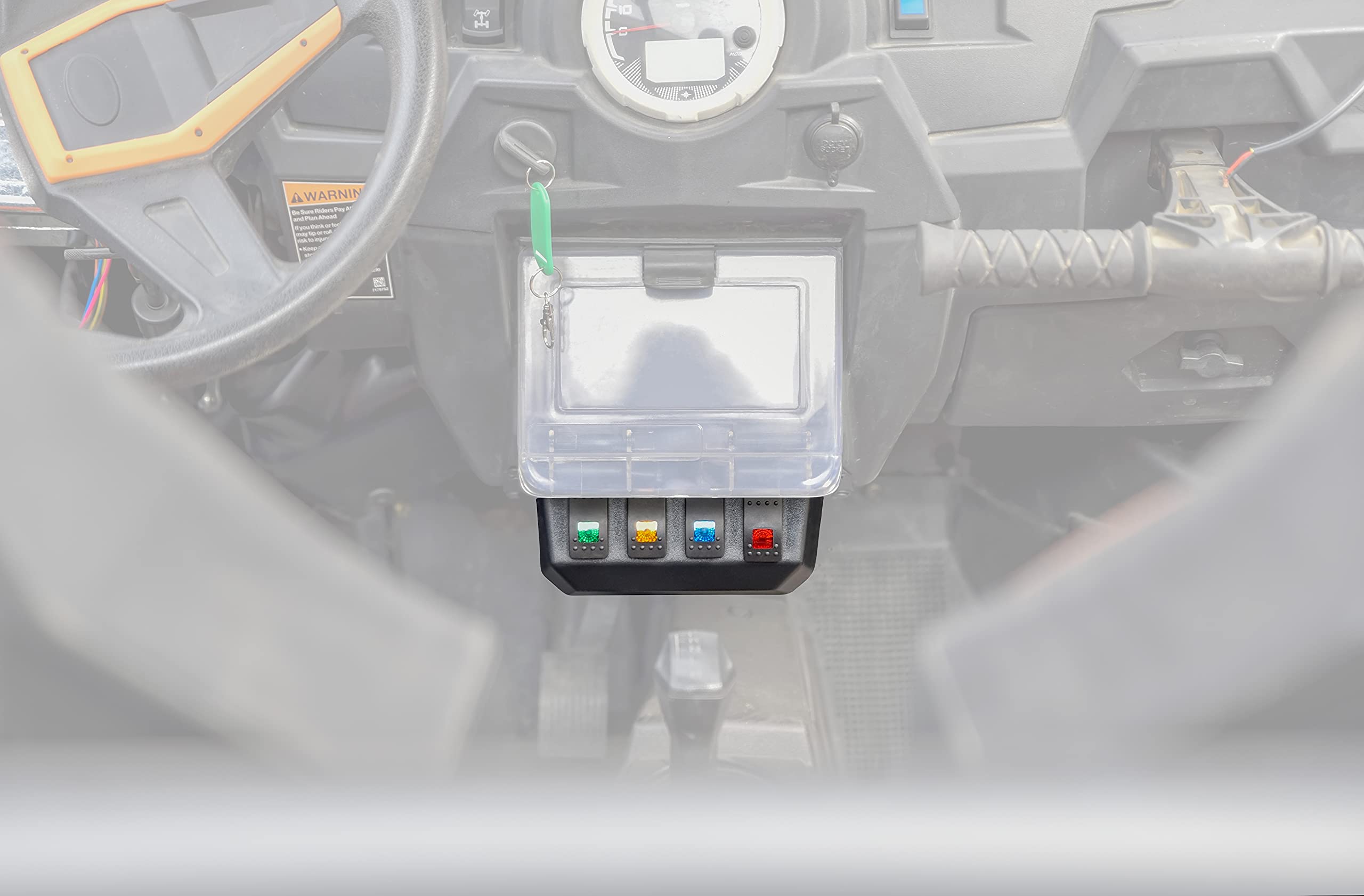 SAUTVS Switch Panel for Polaris RZR XP 1000 2014-2018 | Under Dash Switch Case with 4 Rocker Switches | Off-Road Accessories for UTV & Side-by-Side Vehicles | Perfect for Trail Riding & Off-Road Adventures