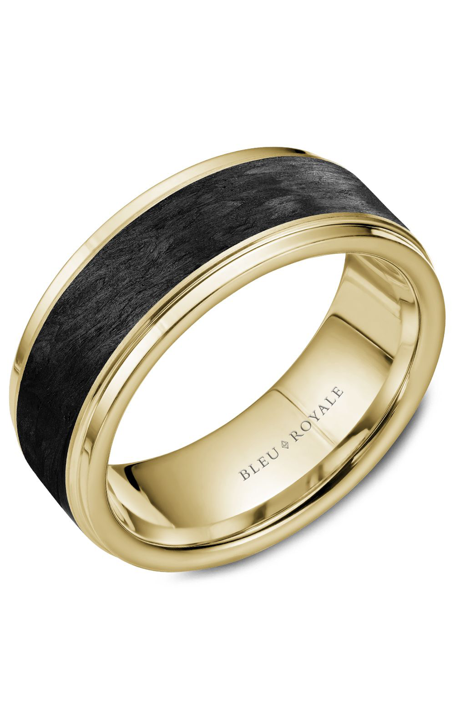 Bleu Royale Men's Wedding Band Ring - 14K Yellow Gold Classic Comfort Fit for Men - Perfect for Engagement, Wedding, Anniversary & Special Occasions