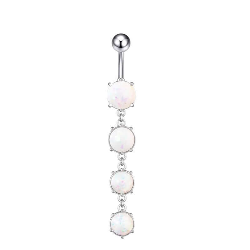 Sparkly Butterfly Opal Dangle Belly Button Rings | Q0202 | Stylish Body Jewelry for Women, Perfect for Parties, Beach & Everyday Wear