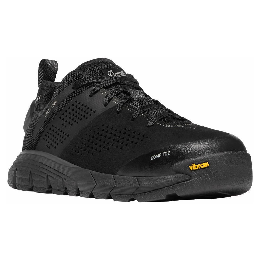 Lead Time Women's 3 Nano Toe Work Shoes - Black Safety Shoes for Nurses, Waitresses & Healthcare Professionals - Slip Resistant & Comfortable for Long Shifts