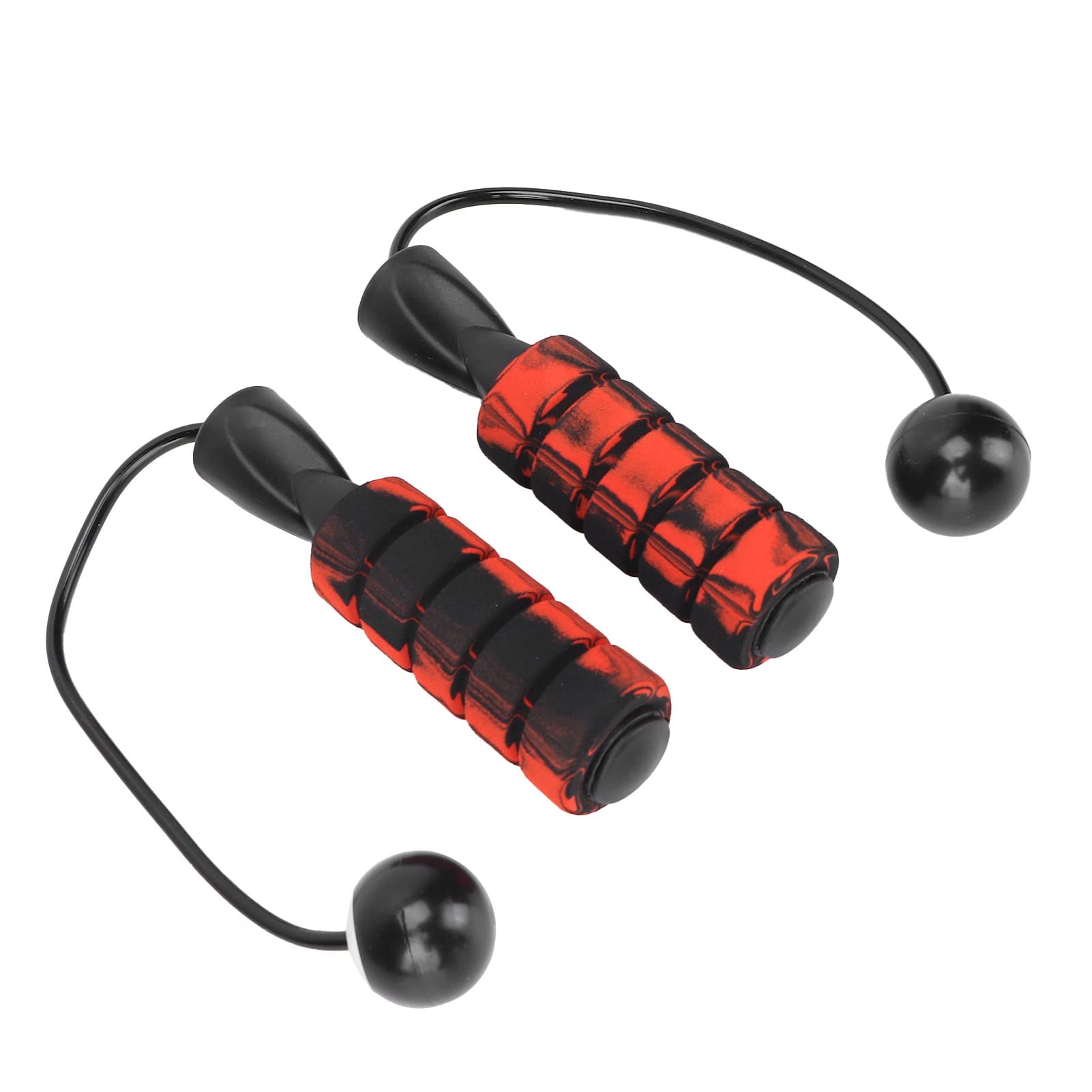 01 02 015 Noiseless Ropeless Jump Rope - PVC Double Weighted Jump Rope for Indoor/Outdoor Fitness, Home Gym & Office Workouts - Perfect for Cardio Training, Weight Loss & Portable Exercise
