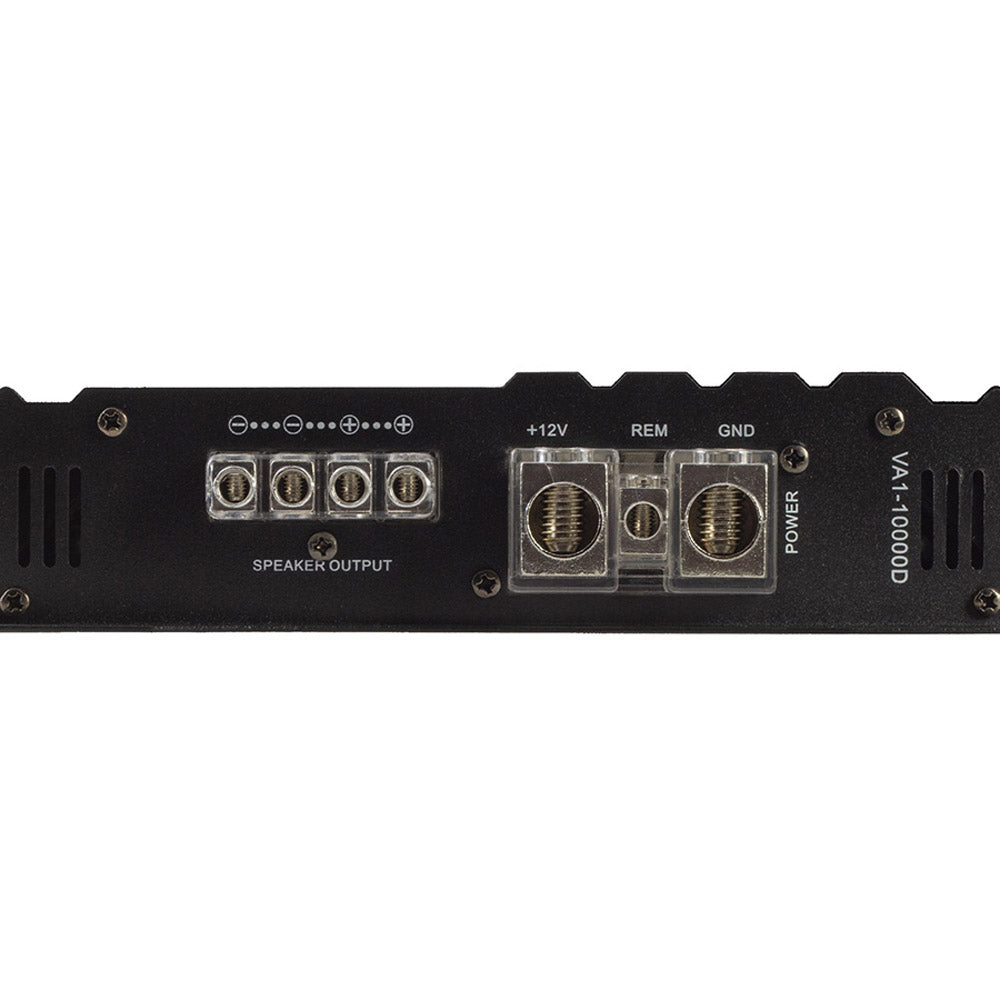 Power Acoustik VA1 10000D 10000W Mono Block Class D Car Amplifier with Bass Remote - High Power Audio System for Car, Truck & SUV Stereo Upgrade
