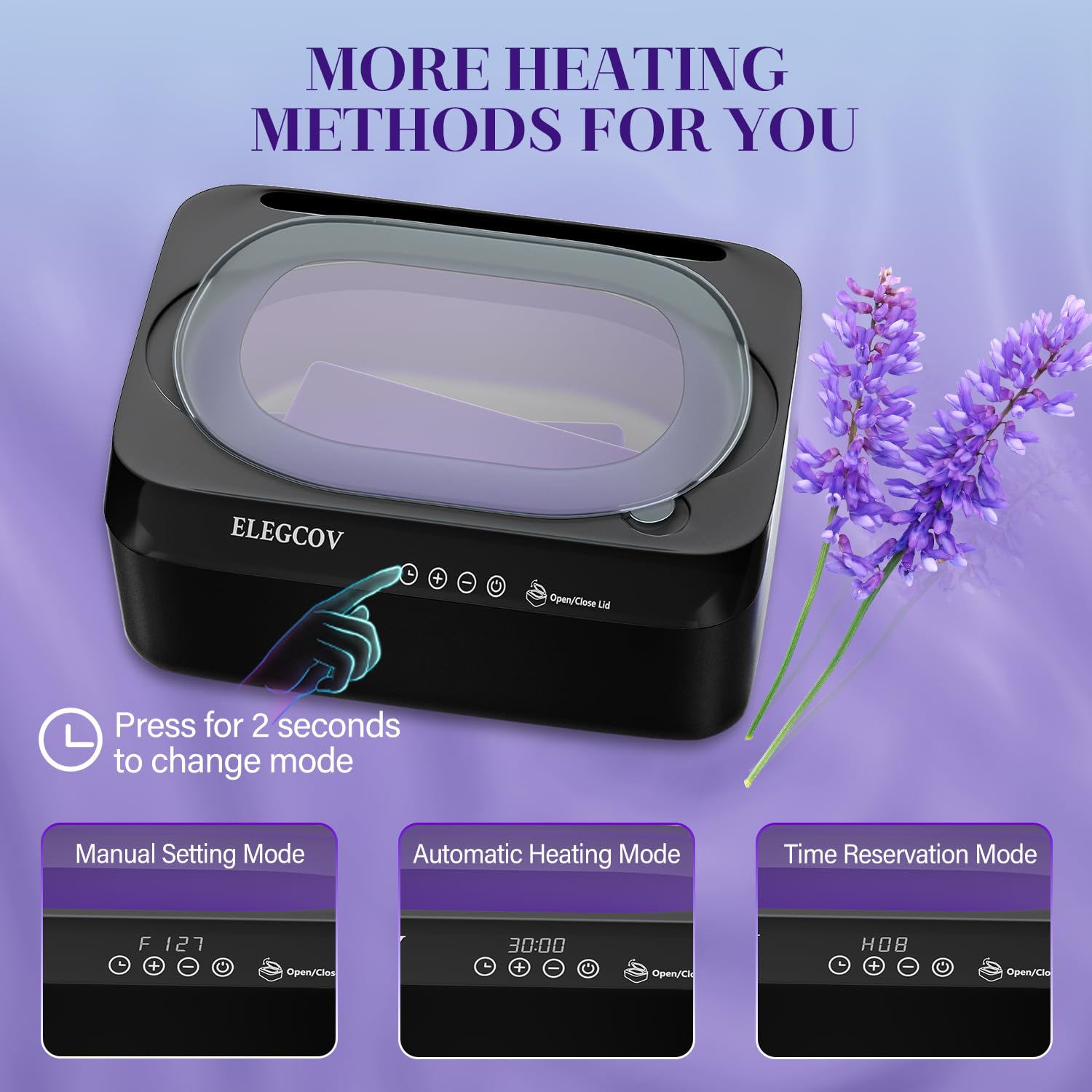 Professional 4500ml Paraffin Wax Warmer Machine for Hands & Feet - 8 Pack Wax Refills Included - Precise Temperature Control for Spa-Quality Paraffin Bath Therapy - Fast Melting & Even Heat Distribution - Perfect for Home Spa, Nail Salons & Pain Relief (Black)
