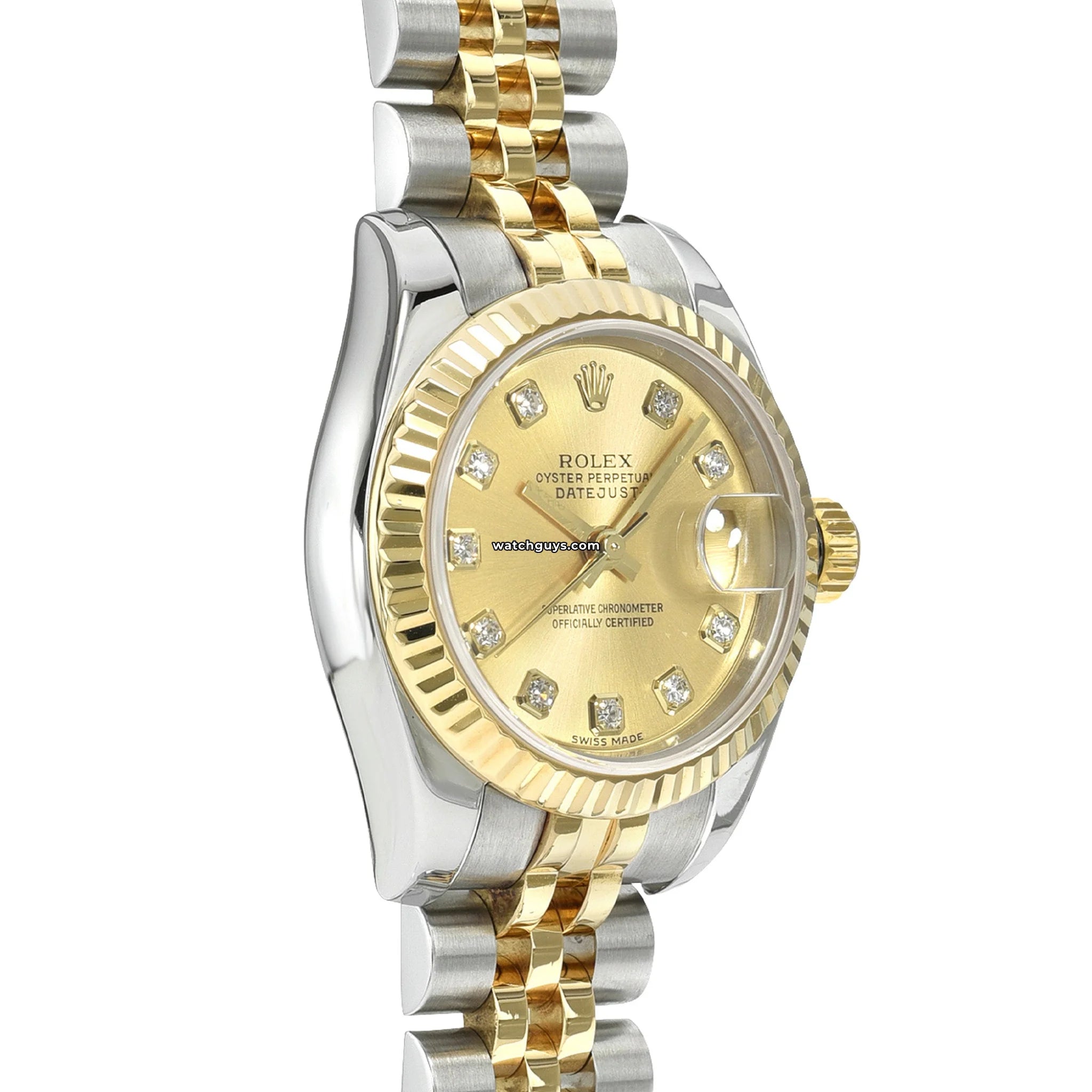 Rolex Datejust 179173 Ladies Watch - 18K Gold & Stainless Steel, Champagne Dial with Diamond Markers, Jubilee Bracelet - Perfect for Luxury Gifts, Anniversaries & Special Occasions