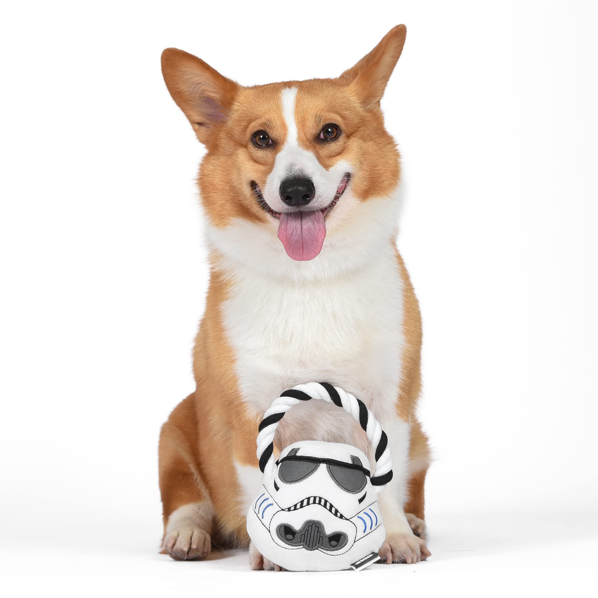Star Wars Stormtrooper Rope Dog Toy with Plush Head - Durable Chew Toy for Dogs, Interactive Tug of War Pet Toy - Perfect for Playtime, Training & Star Wars Fans (FF19199) | Great for Indoor & Outdoor Fun