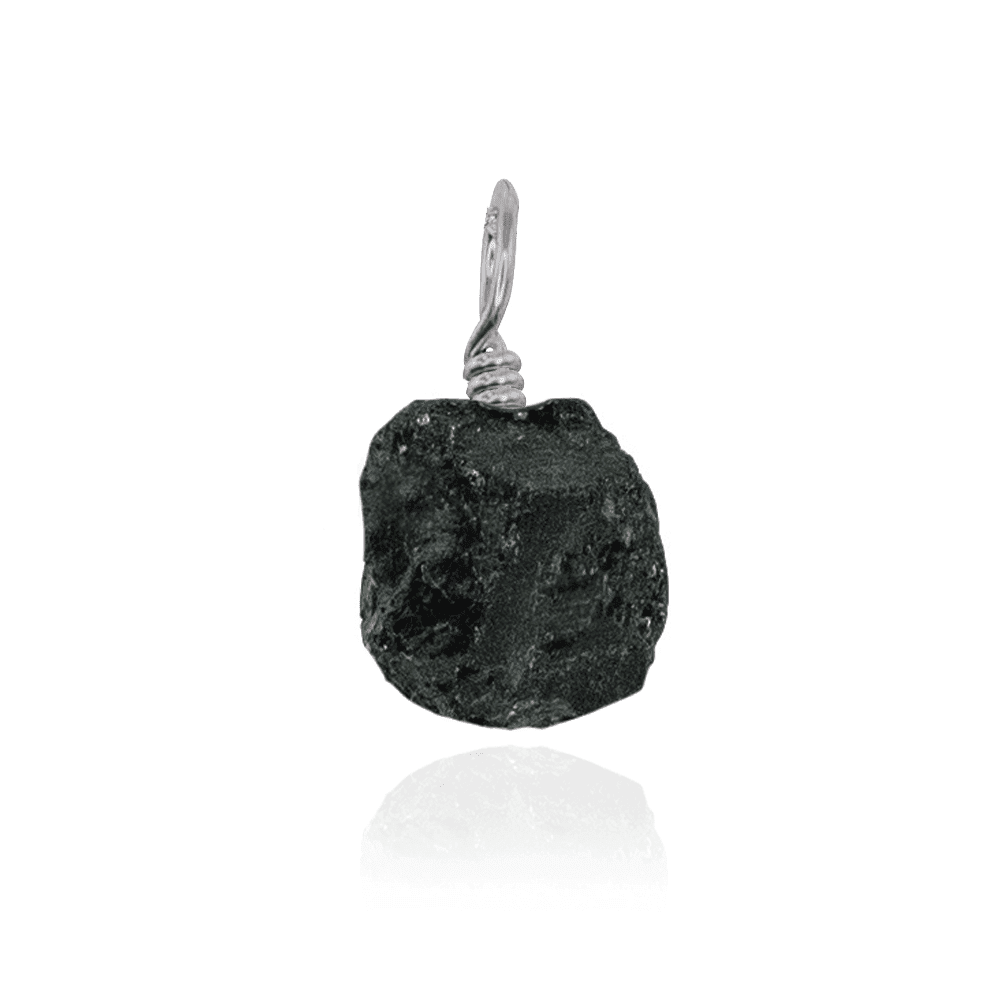 Natural Raw Black Tourmaline Crystal Pendant Necklace - Protection Stone Jewelry for Energy Cleansing & Spiritual Healing | Perfect for Meditation, Yoga & Daily Wear