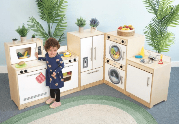 WB7450 White Contemporary Washer Dryer Combo - Perfect for Apartments, Laundry Rooms & Small Spaces
