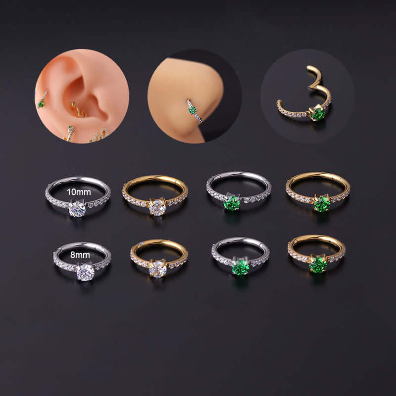 16G Small Cartilage Hoop Earrings - Septum Huggie Nose Rings for Women | HSPJ712 | Perfect for Daily Wear, Piercing Jewelry Gift for Her